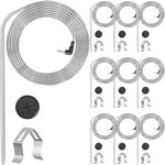 Tandefio 10 Pack Meat Probe Replacement for Masterbuilt Gravity 3.5mm Plug with Grill Clips and Probe Grommet, 9004190170 Accessories Compatible with Masterbuilt Gravity Series 560/800/1050 XL
