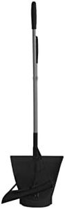 Broombi and Dustpan Set - All-Surface Silicone Broom & Squeegee for Indoor Cleaning - Sweeps Glass, Dust, Removes Pet Hair, Liquids - Smooth Floors, Rugs, Windows - One-Click Smart Dustpan (Black)