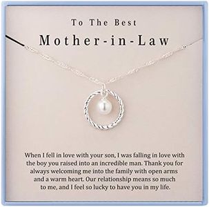 Burning Love Mother in Law Necklace Mom Gifts Mother Daughter Necklace Sterling Silver Circle Necklaces for Mother in Law Gifts Christmas Holiday Jewelry, Sterling Silver, No Gemstone