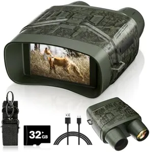 Night Vision Goggles - 4K Night Vision Binoculars for Adults, 3'' HD Screen Binoculars can Save Photo and Video with 32GB TF Card, Camouflage