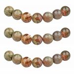 MJDCB Natural Round Stone Beads 4mm Ocean Stone Loose Gemstone Beads for Jewelry Making Bracelet Necklace 85pcs