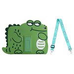 3D Cute Crocodile Case for iPad Mini 1st 2nd 3rd 7.9 inch with Strap,Kawaii Cartoon Green Crocodile Soft Silicone Case With Kickstand for Kids Teens Boys Girls Women (iPad Mini 1 2 3 7.9 inch)