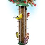 Thistle Feeder, Nyjer Feeder, Wild Birdfeeder - Chewproof Metal and Rigid Plastic - 8 Feeding Ports and Perches