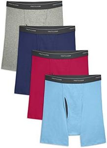 Fruit of the Loom Men's No Ride Up Boxer Brief, Assorted Colors - Coolzone Fly, Small