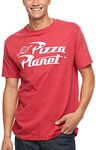 Toy Story Pizza Planet Delivery Adult T-Shirt (Extra Large, Heather Red)