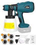 Cordless Paint Sprayer for Makita 18v LXT Battery,200W HVLP Paint Sprayer Gun with Brushless Motor for Cabinets Cars Walls Furniture House Painting (Tool Only)