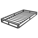 Firpeesy 6 Inch Twin Bed Frame with Round Corner Edges, Low Profile Twin Metal Platform Bed Frame with Steel Slat Support, No Box Spring Needed / Easy Assembly / Noise Free Mattress Foundation