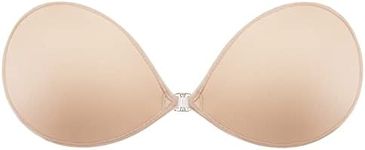 MITALOO Adhesive Bra Sticky Strapless Bra Invisible Push up Nipple Bra for Women Dark Nude