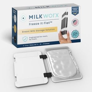 MILKWORX Freeze It Flat Breast Milk Storage Bag Freezer Organizer - Space-Saving Freezer System for Breastmilk Storage Bags - Breast Pump Accessories - Breast Milk Freezer Organizer Made in The USA
