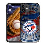 for Blue Jay Baseball Fans Case Cover Compatible with iPhone 12/12 Pro, Slim Fit Protective Back Case Shell Gift for Dad Mum Men Boy Girl for 12/12 Pro 6.1 in Blue