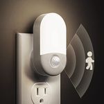 Motion Sensor Night Light, [2 Pack] LOHAS Motion Activated Night Light, Daylight White, Adjustable Brightness, Motion Sensor Light Indoor Plug in for Nursery, Kids, Bedroom, Bathroom Night Light