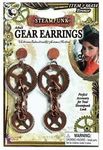 Steampunk Gear Earrings Victorian Science Fiction-Costume Jewelry