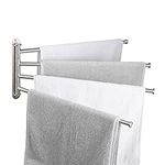 KES Swivel Towel Bar 19.5" Extra Long, 4-Arm Swing Out Towel Rack for Bathroom Wall, Hand Towel Holder for Multiple Towels, SUS304 Stainless Steel Brushed Finish, A2103S4L50-2