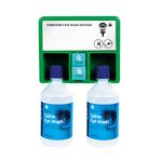 Reliance Medical Emergency Sterile Saline Eye Wash Solution Kit - Complete Eye Care Point, 2 Eye Wash & Mirror, Dual Purpose Eye Wash Station, Ideal For Minor Eye Problem, Irritation