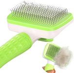 Garstor Dog Brush, Cat Brush, Dog Brush for Shedding, Self Cleaning Pet Brush for Grooming Long Short Haired Dog Cats, Cat Brushes for Indoor Cats, for Dog Cat Rabbit Remove Loose Fur and Undercoat