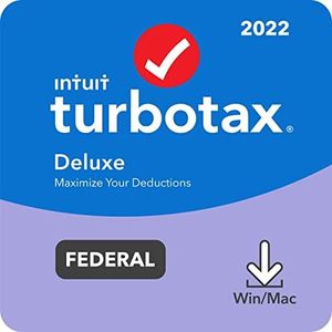 [Old Version] TurboTax Deluxe 2022 Tax Software, Federal Only Tax Return, [Amazon Exclusive] [PC/MAC Download]