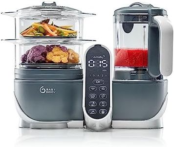 Babymoov Nutribaby(+), Robot Multifunción 6 en 1, Vaporera, Batidora, Gran Capacidad para el Bebé, Óptimo para la Cocina por Lotes, Gris