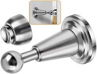 Door Stopper, Magnetic Door Stop 4 Pack, Soft-Catch Magnetic Door Catch, Door Hold Open, Stainless Steel, Brushed Satin Nickel Chrome, Hold Your Door Open Softly, Wall Mount, 4 Pack for Less Cost