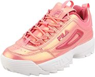 Fila Women's Disruptor II Liquid Luster Shoes Bltd/Rsbs/White 7.5, Ballet Dancer/Raspberry Soda/White, 7.5