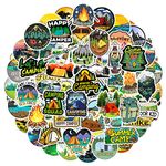 MARSFORCE Camping Hiking Stickers, Gift for Kids Teens Adult, Waterproof Vinyl Decals for Laptop Water Bottles Skateboard Bike Car Helmet Travel Luggage Guitar Toy Phones DIY Party [100 PCS]