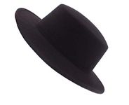 ASTRQLE Classic Wool Blend Fedora Hat Brim Flat Church Derby Cap