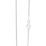 Designer Inspirations Boutique SNAKE Necklace Chain with Lobster Claw Clasp - for Men Women Children - 1MM Wide - 925 Sterling Silver - Italian Made - 20" Inch