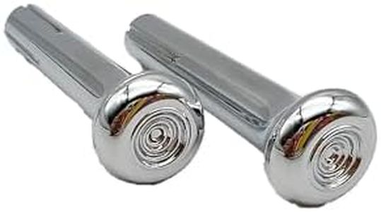 HXDZA 2PCS Chrome Plastic Door Lock Knobs Compatible with GM Chevy 1971-1988 and Trucks IN6728Z