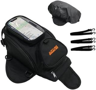 MYDAYS OUTDOOR Magnetic Motorcycle Tank Bag,Heavy Duty Black Gas Tank Pouch,Oxford Saddle Motorbike Bag
