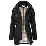 SaphiRose Women's Long Hooded Rain 