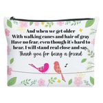 UDNADKEX Friendship Gift for Women Friends, Christmas, Birthday, Graduation Gift for Best Friend Sister Bestie BBF, Friend Sentimental Gift Makeup Bag, Thank You for Being a Friend, multiple