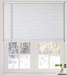 Vinyl Mini Blinds Custom Venetian Blinds for Windows Cordless Cordless Room Darkening Venetian Blind Window Blinds Blinds & Shades Mini Blinds.White.51Wx(12" H to 98" H Customizeize)