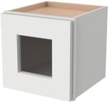 CozyHommie RTA Solid Wood Glass Door Wall Cabinet - 1 Solid Wood with Glass Door for Kitchen, Over The Toilet, Living Room for Storage Solution(Glass Insert Not Included)