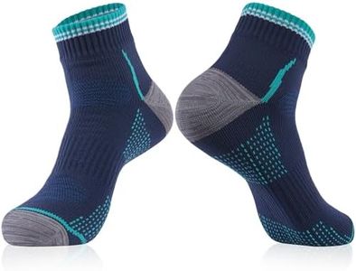 RANDY SUN Waterproof Socks, Athletic Running Ankle Unisex Cycling Biking Hiking Socks 1 pair Green&Grey&Black,S