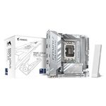 GIGABYTE B860I AORUS PRO ICE Intel Core Ultra (Series 2) LGA 1851 Motherboard, Mini-ITX, DDR5, 2X M.2, PCIe 5.0, Thunderbolt 4, WIFI7, 2.5GbE LAN, EZ-Latch