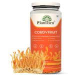 PlantBro CordyFruit, 100% Raw Cordyceps Militaris Mushroom Fruit Bodies for Energy,Endurance and Immunity, No Fillers, 25gm