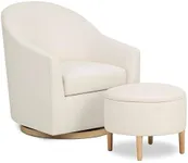 Evolur Luna Swivel Chair and Ottoma