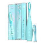 FOREO ISSA 4 Sonic Electric Toothbrush – 4-in-1 Rechargeable Tooth Brush with Extra Brush Head for 12 Months Use, Soft Bristles, Electric Toothbrush Head Replacement, Whitening Teeth - Arctic Blue