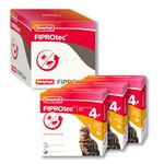 Beaphar - FIPROtec Spot-On Flea & Tick Treatment for Cats - 12 Treatments - Kills Fleas & Ticks - Veterinary Medicine - Easy to Apply Monthly - For Cats & Kittens from 8 Weeks Old, Weighing Over 1kg