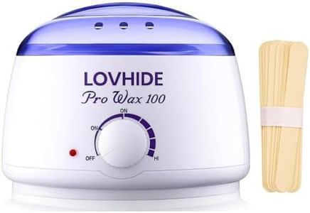 LOVHIDE Professional Electric Wax Warmer with Wooden Applicator Sticks | Fast Heating Wax Heater for Hair Removal at Home & Salon | Compatible with All Wax Types