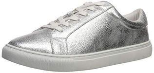 The Drop Women's Nina Lace-Up Fashion Sneaker, Silver Metallic, 12 M US