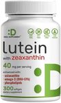 DEAL SUPPLEMENT Lutein and Zeaxanthin Supplements, 40mg Per Serving | 300 Softgels, Enhanced with Astaxanthin, Omega-3s and Phospholipids, Essential Eye Vitamins & Vision Health Support