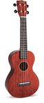 Mahalo Hano Concert Ukulele, Wooden Musical String Instrument with Geared Machine Head & Ukulele Case, Beginners Ukulele Concert Kit for Adults, Includes E-Book Guide, Red