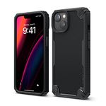 elago Armor Compatible for iPhone 14 Case 6.1 inches - US Military Grade Drop Protection, Heavy-Duty TPU Protective Case, Carbon Fiber Texture, Tough Rugged Design, Shockproof Bumper Cover (Black)