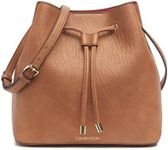 Calvin Klein Women's Gabrianna Novelty Bucket Shoulder Bag, Caramel, One Size