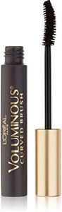 L'Oreal Paris Voluminous Curved Brush Mascara, Black Brown, 0.28 Ounces