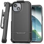 Encased Protective Belt Case Designed for iPhone 15 Plus with Holster Clip [Rebel Series] (iPhone 15 Plus)