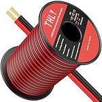 THLY 12 Gauge Wire 100FT, Automotive Wire Red and Black 12 AWG 2 Conductor Wire 12V/24V DC Cable LED Strips Extension Wire for Speaker Low Voltage Landscape Marine Car Speaker Wire