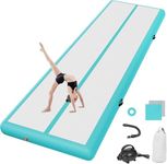 Inflatable Tumbling Gym Mat 10cm high 4M Inflatable Air Gymnastics Mat Training Mats Gymnastics tumbling mat with Air Pump