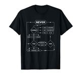 Retro Rick Roll Music Lover Funny Flowchart Internet Meme T-Shirt