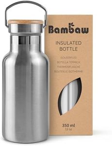 Bambaw 12 oz Insulated Water Bottle | Travel Water Bottle | Water Bottle Stainless Steel | Metal Water Bottle | Small Water Bottle | Double Wall Water Bottle | Dishwasher Safe Water Bottles 350 ml